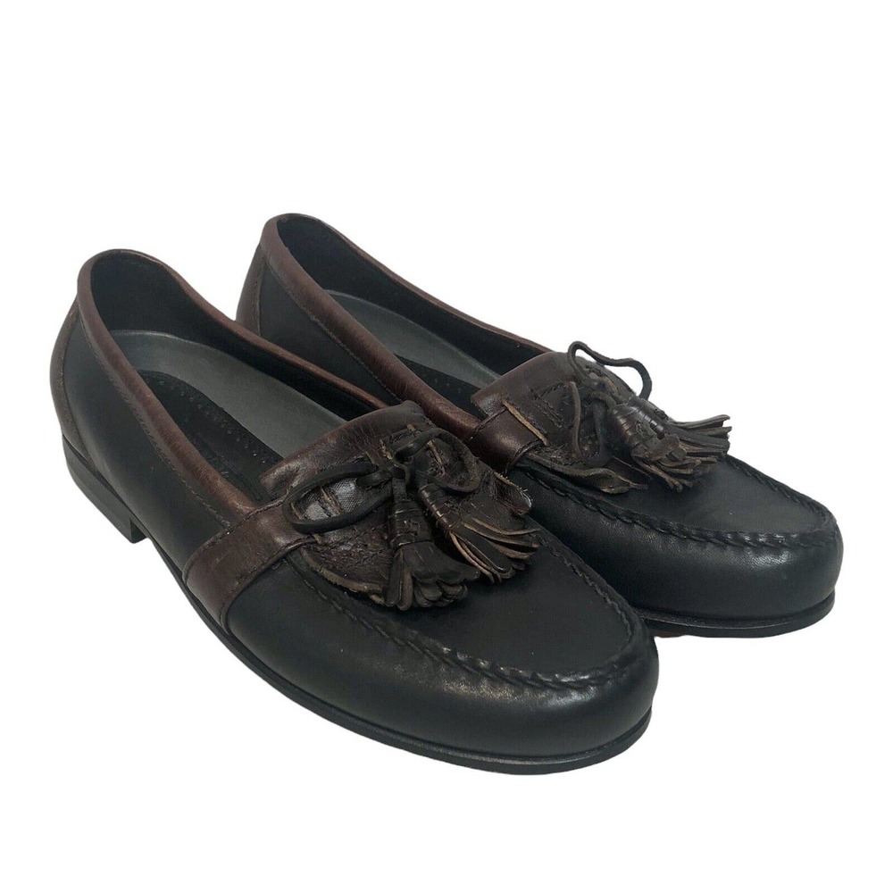 Johnston & Murphy Men’s Leather Loafers Shoe Size 9 Black Brown Slip On